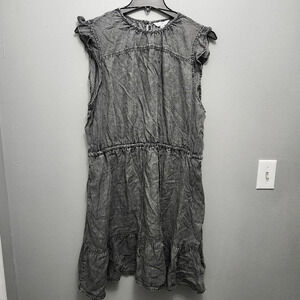 Time and tru women's mini dress size XXL 20 gray chambray 100% lyocell p…